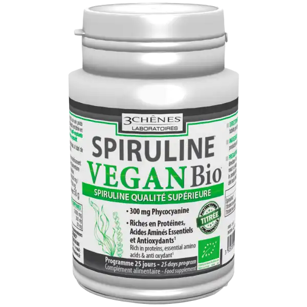 3 Chenes Bio Spiruline Vegan Bio Comprimés B/100