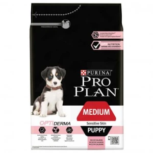 Pro Plan - Croquettes Optiderma Medium Sensitive Skin Saumon Pour Chiot - 3kg