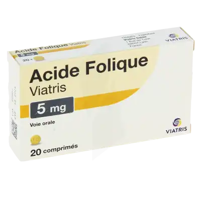 Acide Folique Viatris 5 Mg, Comprimé à CUISERY