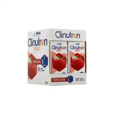 Clinutren Fruit Nutriment Poire Cerise 4briques/200ml à TOULOUSE