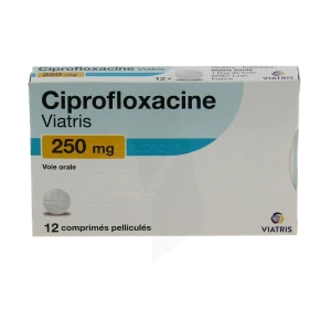 Ciprofloxacine Viatris 250 Mg, Comprimé Pelliculé