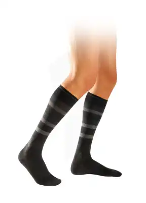 Sigvaris Styles Graphik Motifs Rayures Chaussette Classe 2 Homme Ardoise Long L à MONSWILLER