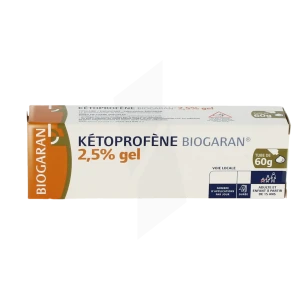 Ketoprofene Biogaran 2,5 %, Gel