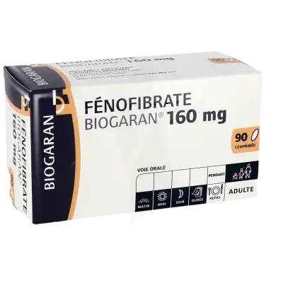 Fenofibrate Biogaran 160 Mg, Comprimé à POITIERS