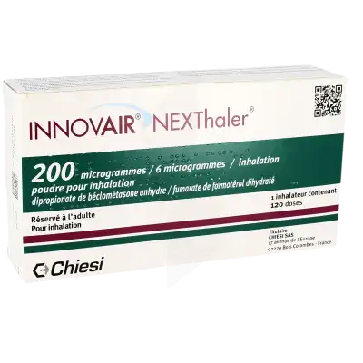 Innovair Nexthaler 200 Microgrammes/6 Microgrammes Par Inhalation, Poudre Pour Inhalation à LE LAVANDOU