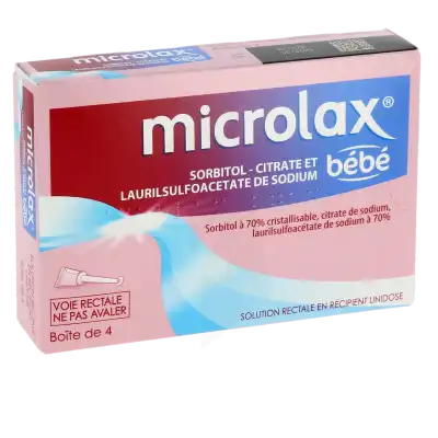 Microlax Bebe Sorbitol Citrate Et Laurilsulfoacetate De Sodium, Solution Rectale En Récipient Unidose à Paris