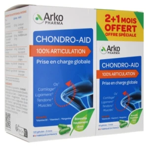 Chondro-aid 100% Articulations 2 Mois + 1 Offert 180 Gélules