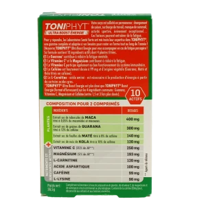 Santé Verte Toniphyt Ultra Boost Energie Comprimés Boîte De 30