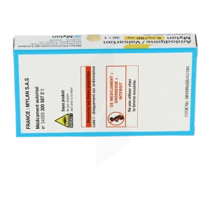 Amlodipine/valsartan Mylan 5 Mg/80 Mg, Comprimé Pelliculé