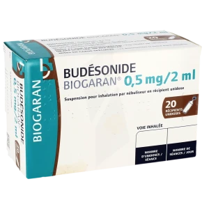 Budesonide Biogaran 0,5 Mg/2 Ml, Suspension Pour Inhalation Par Nébuliseur En Récipient Unidose