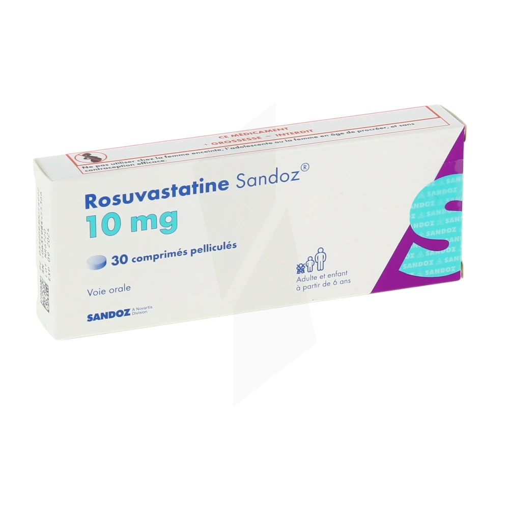 Rosuvastatine Sandoz 10 Mg, Comprimé Pelliculé