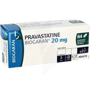 Pravastatine Biogaran 20 Mg, Comprimé Pelliculé Sécable