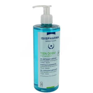 Teen Derm Gel Sensitive Gel Nettoyant Purifiant Fl Pompe/400ml