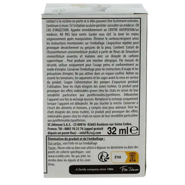 Raid - Recharge Diffuseur Electrique Liquide Répulsif Moustiques - Eucalyptus Et Agrumes - 32ml