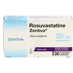 Rosuvastatine Zentiva 20 Mg, Comprimé Pelliculé