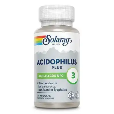 Solaray Acidophilus Plus non lacté Capsules végétales B/30 Vegan