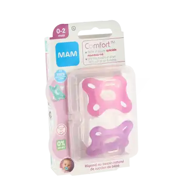 Mam Sucette Comfort Silicone +0 Mois Rose B/2 à Angers