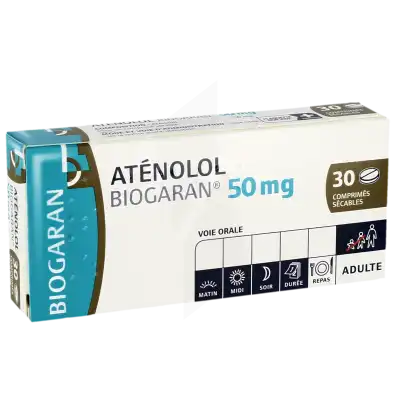 Atenolol Biogaran 50 Mg, Comprimé Sécable à Nice