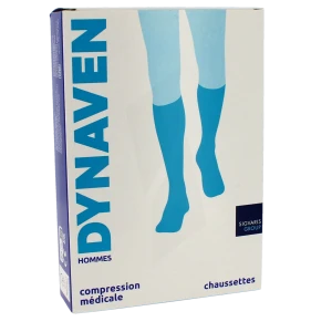 Sigvaris Dynaven Semi-opaque Fin Chaussette Classe 2 Homme Marine Long Xl
