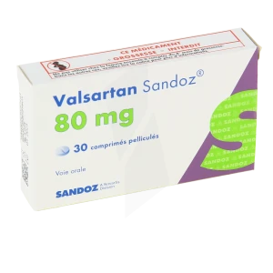 Valsartan Sandoz 80 Mg, Comprimé Pelliculé