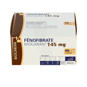 Fenofibrate Biogaran 145 Mg, Comprimé