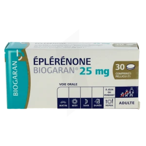Eplerenone Biogaran 25 Mg, Comprimé Pelliculé