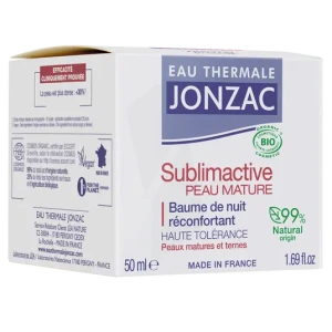 Eau Thermale Jonzac Sublimactive Peau Mature Baume De Nuit Réconfortant Bio Pot/50ml