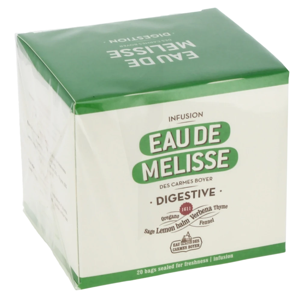 Eau De Mélisse Des Carmes Boyer Mélissane Tisane Digestive Bio 20 Sachets/1,5g