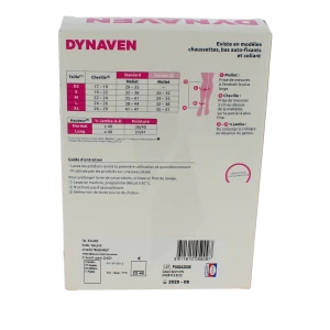 Sigvaris Dynaven Transparent Chaussette Classe 2 Femme Noir Long Xl