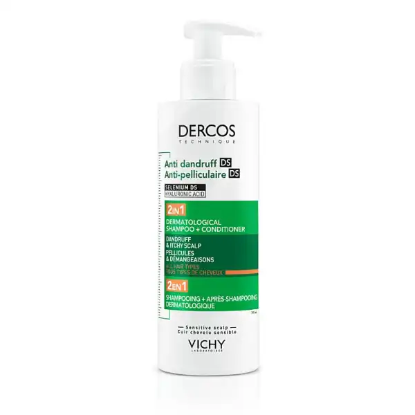 Vichy Dercos Shampooing Démêlant Antipelliculaire Ds 2 En 1 Fl Pompe/400ml