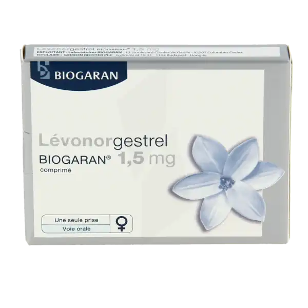 Levonorgestrel Biogaran 1,5 Mg, Comprimé