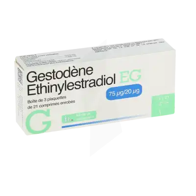 Gestodene/ethinylestradiol Eg 75 Microgrammes/20 Microgrammes, Comprimé Enrobé à CHAMPAGNOLE