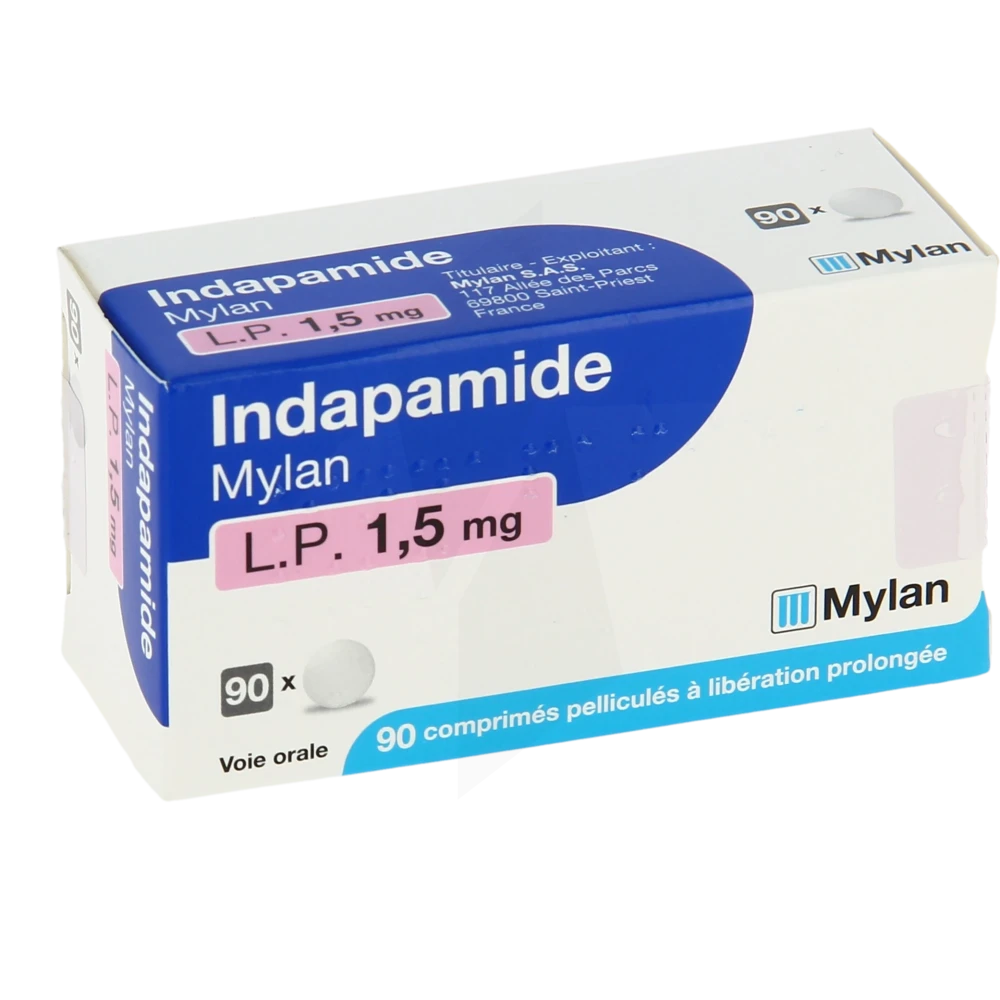 Indapamide Viatris Lp 1,5 Mg, Comprimé Pelliculé à Libération Prolongée