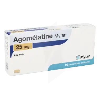AGOMELATINE VIATRIS 25 mg, comprimé pelliculé