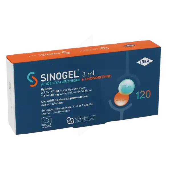 Sinogel Solution Injectable Seringue Préremplie/3ml + Aiguille