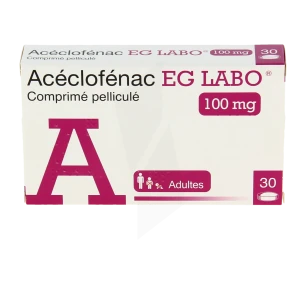 Aceclofenac Eg Labo 100 Mg, Comprimé Pelliculé