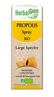 Herbalgem Propolis large spectre Solution buvable bio Spray/15ml