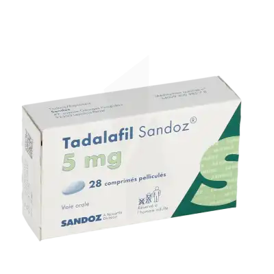 TADALAFIL SANDOZ 5 mg, comprimé pelliculé