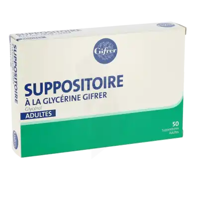 Suppositoire A La Glycerine Gifrer Suppos Adulte Sach/50 à TOUCY