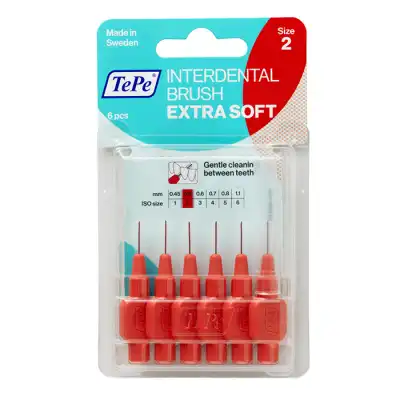 TePe Brossettes Interdentaires Extra Souples rouge pastel 0.5mm