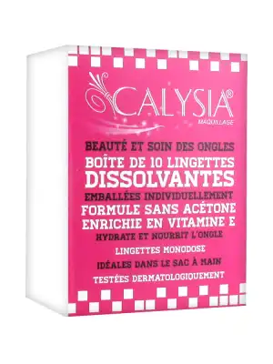 Calysia - Beauté et Soin des Ongles 10 Lingettes Dissolvantes