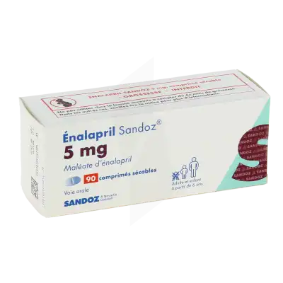 Enalapril Sandoz 5 Mg, Comprimé Sécable à Angers