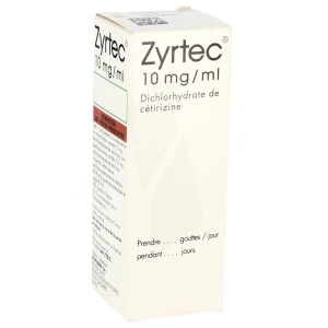 Zyrtec 10 Mg/ml, Solution Buvable En Gouttes