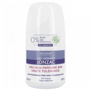 Eau Thermale Jonzac Déodorant Non Parfumé 24h Haute Tolérance Roll-on/50ml