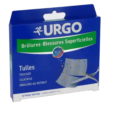 Urgo Brûlures - Blessures Superficielles Tulles Grand Format 8x8cm B/4 à Saint-Bonnet-de-Mure