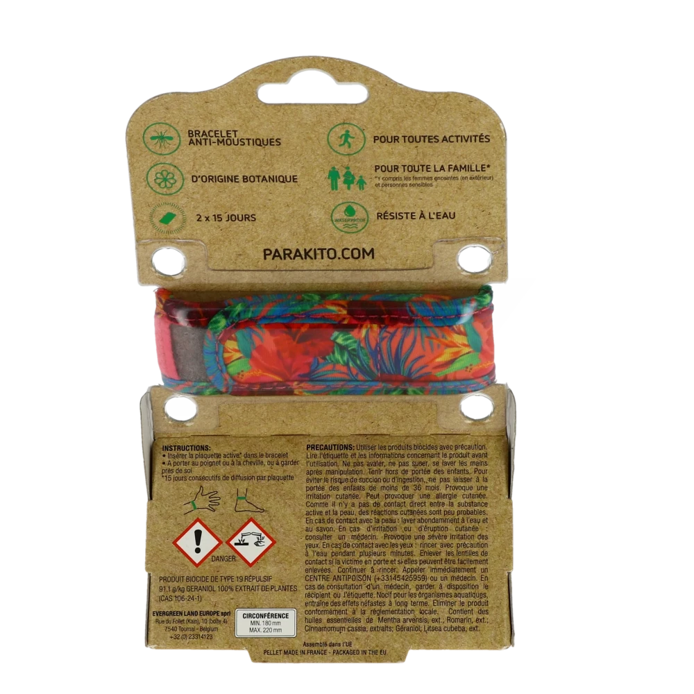 Pharmacie des Cascades - Parapharmacie Parakito Jungle-tropical Bracelet  Répulsif Anti-moustique Summer Time B/2 - Grésy-sur-Aix