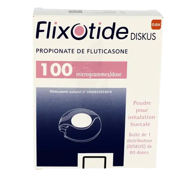 Flixotide Diskus 100 Microgrammes/dose, Poudre Pour Inhalation En Récipient Unidose