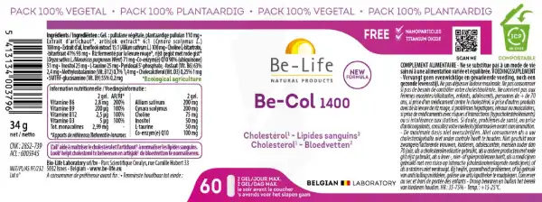 Be-life Be-col 1400 Gélules B/60