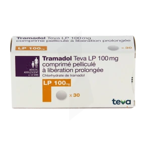 Tramadol Teva L.p. 100 Mg, Comprimé Pelliculé à Libération Prolongée