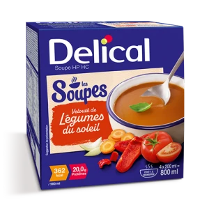 Delical Soupe Hp Hc Nutriment Velouté Légumes Du Soleil 4bols/200ml